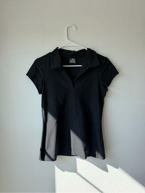 CALIA by Carrie Underwood Black Short-Sleeve Polo Tee
